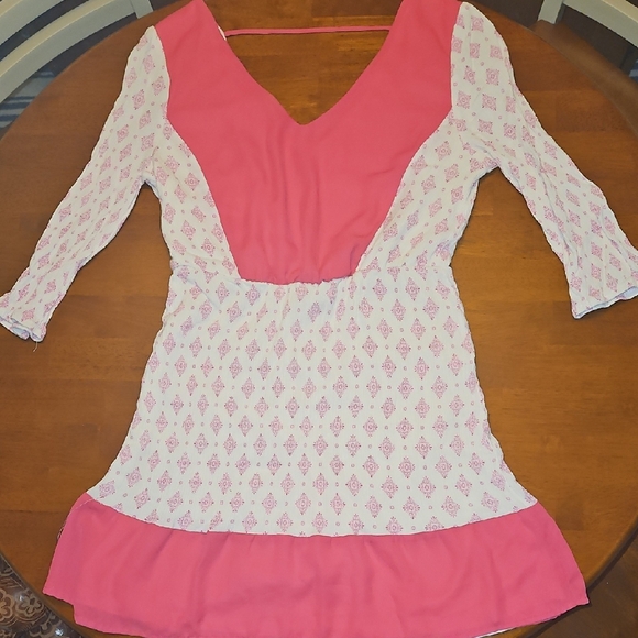 Pink Owl Red and White Dress - Picture 3 of 6